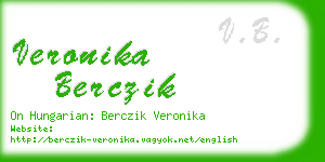 veronika berczik business card